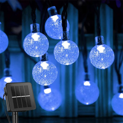 Solar Crystal Globe String Lights – 200 LED Outdoor Waterproof Garden Fairy Lights