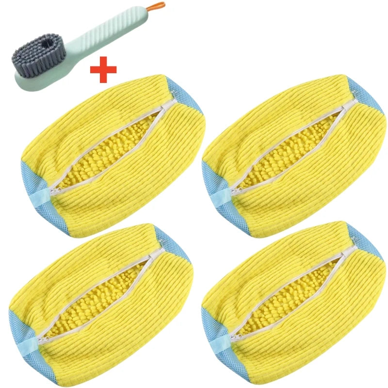 Shoe Washing Machine Bag & Brush Set – Laundry Shoe Protector Bags