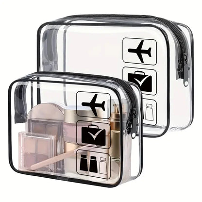 TSA-Approved Clear Toiletry Bag – Quart Size Transparent Leak-Proof Travel Bag