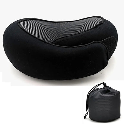 Memory Foam Travel Neck Pillow – U-Shaped Snail Style Adjustable Support Pillow