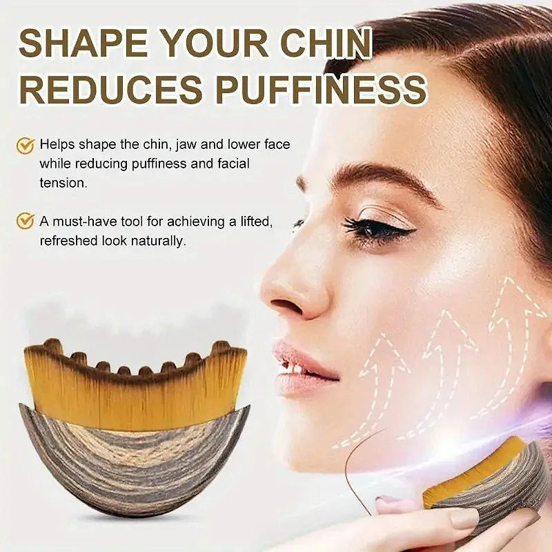 Lymphatic Drainage Face Contour Brush – Facial Sculpting & Massage Tool