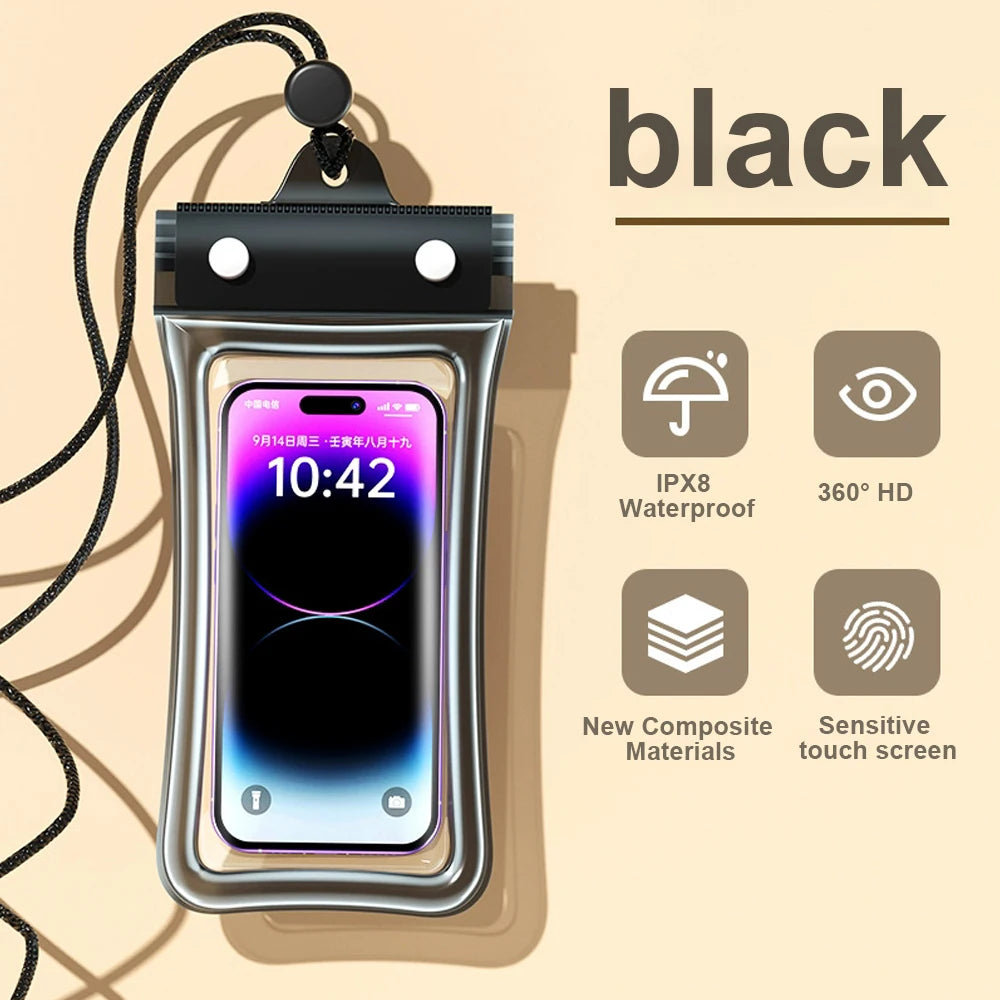 Universal Waterproof Phone Pouch – Underwater Dry Bag for iPhone Samsung & All Phones