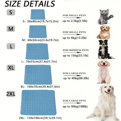 Dog Cooling Mat for Summer – Self-Cooling Gel Pad for Small to Extra Large Dogs