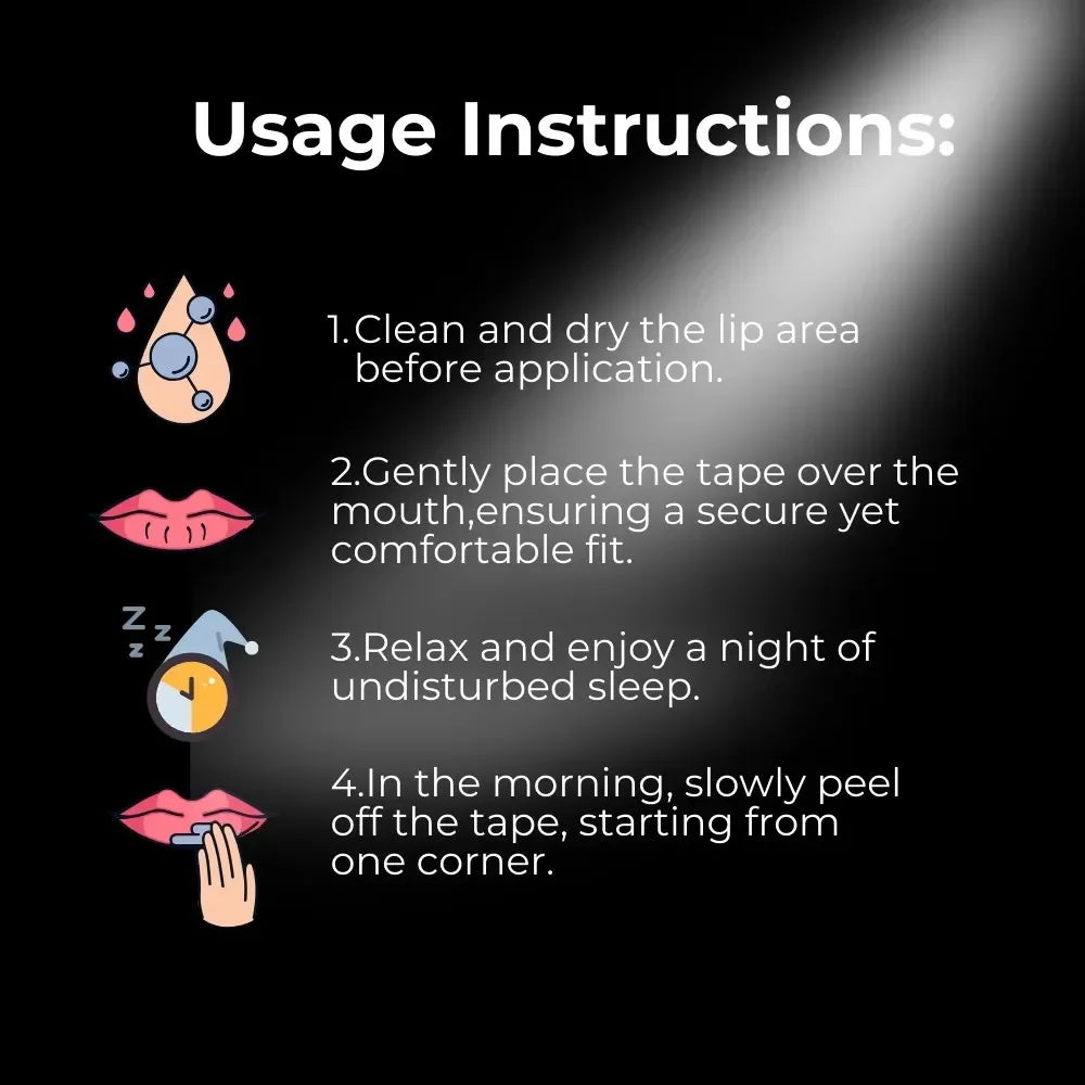 Mouth Tape for Sleeping – Anti-Snoring Sleep Strips for Better Nose Breathing
