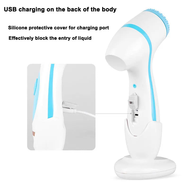 3-in-1 Electric Facial Cleansing Brush – Sonic Rotating Face Massager & Deep Cleanser