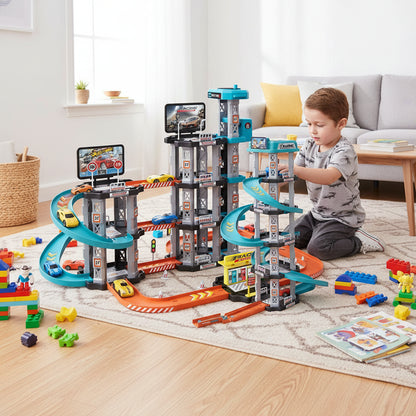 Kids Race Track Car Ramp Toy Set – Educational Racing Rail Puzzle for Kids