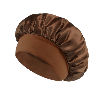 Satin Sleep Bonnet for Women – Large Silk-Lined Hair Wrap for Curly & Long Hair