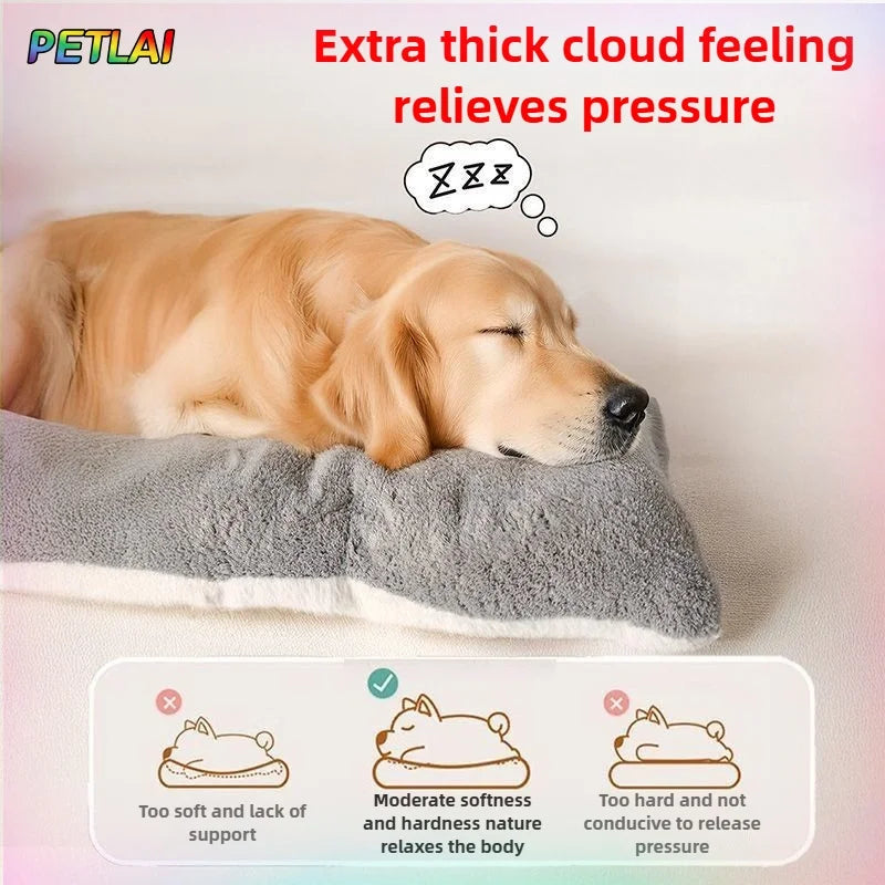 Large Dog Bed Mat & Sleeping Pad – Double-Sided Warm & Cool Calming Dog Blanket