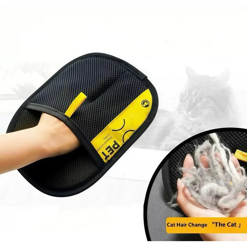 2-in-1 Pet Hair Removal Mitt & Lint Roller – Electrostatic Grooming Glove for Cats & Dogs
