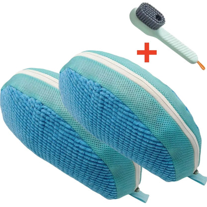 Shoe Washing Machine Bag & Brush Set – Laundry Shoe Protector Bags