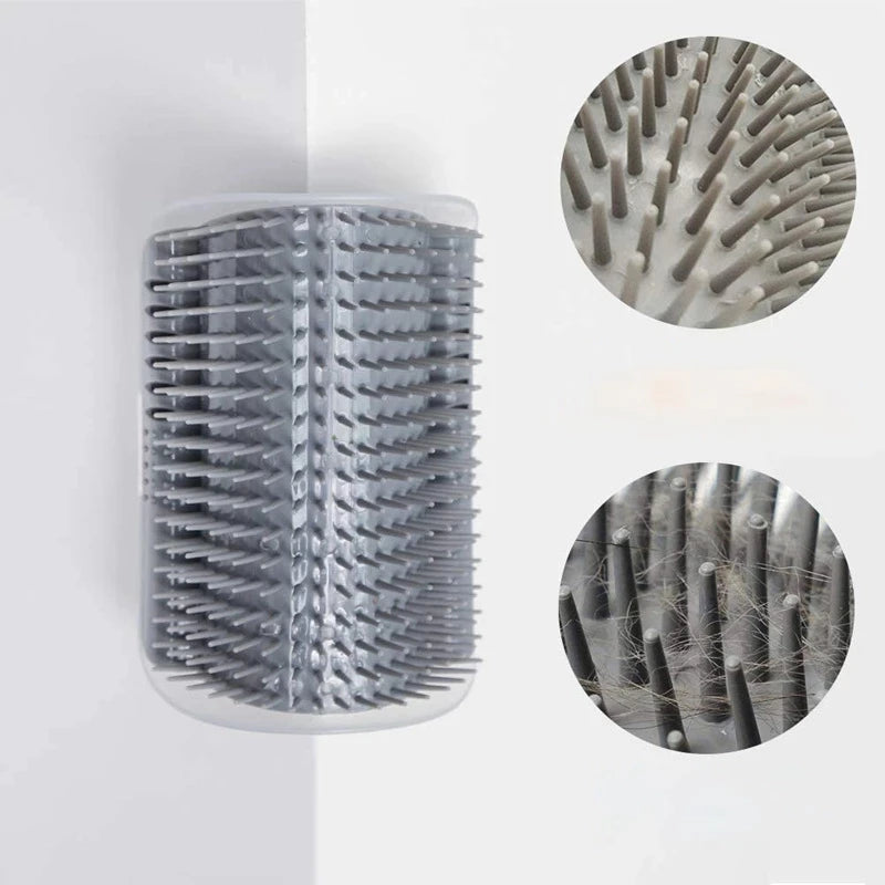 Cat Self-Grooming Wall Corner Brush – Catnip Massage Comb for Cats