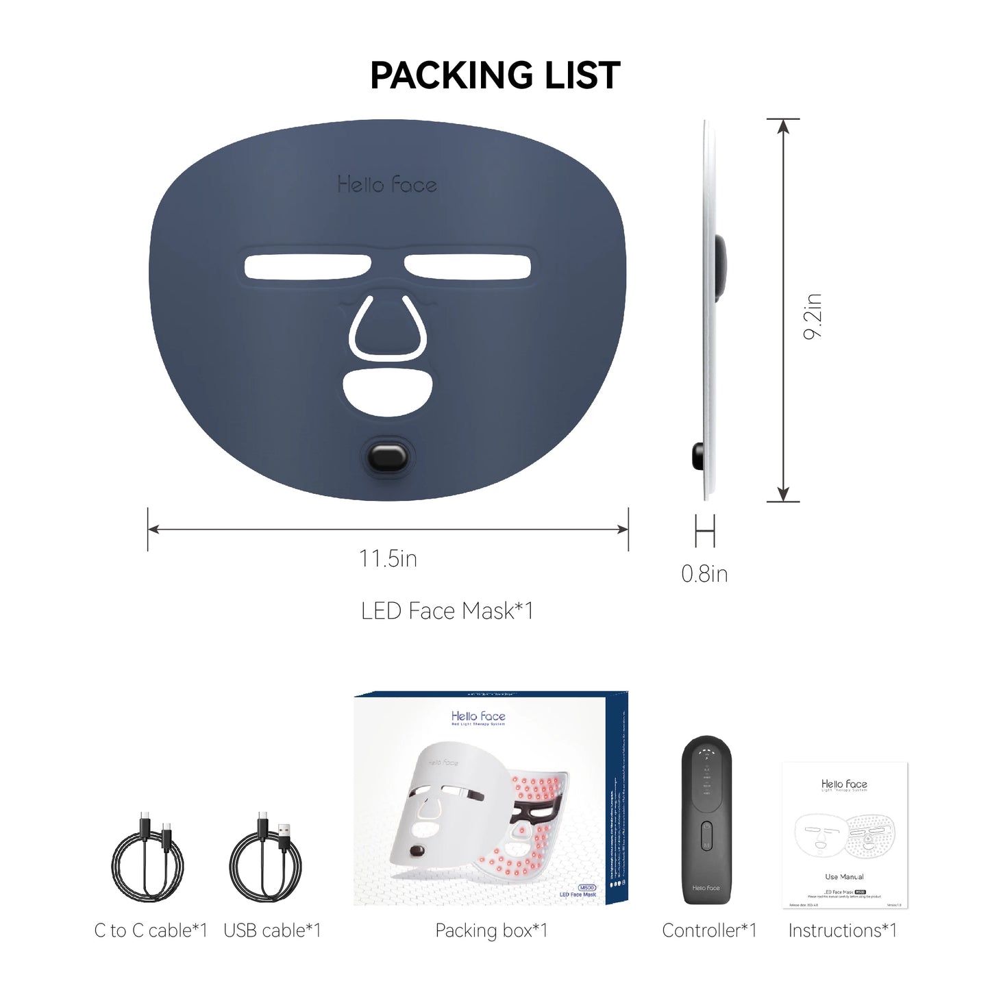510K LED Red & Near-Infrared Light Therapy Face Mask – Professional Anti-Aging Mask