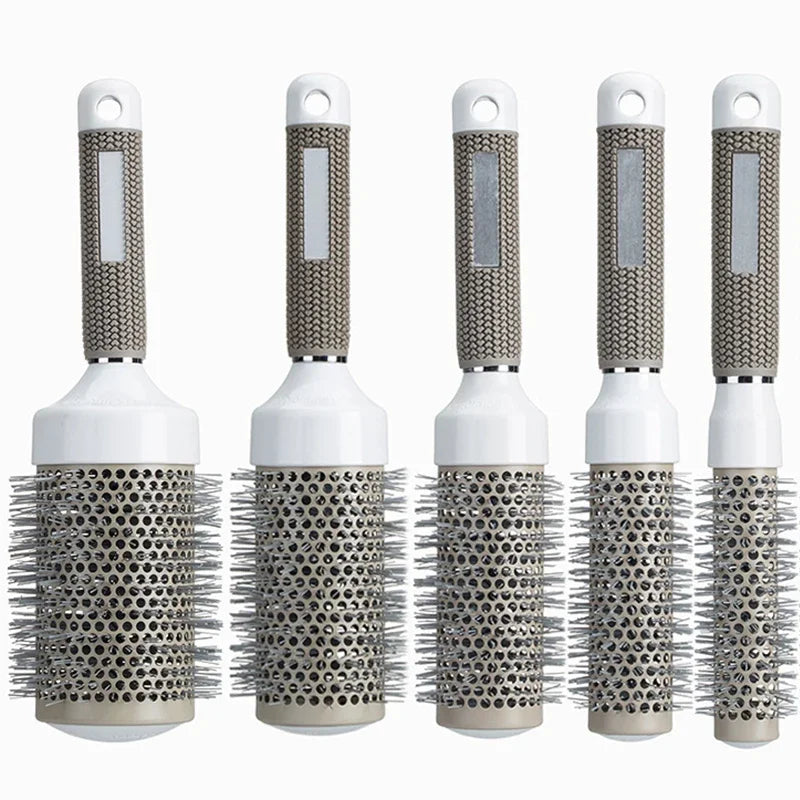 Ceramic Ion Round Hair Brush – Thermal Blow Dry Styling Brush for Salon Curls