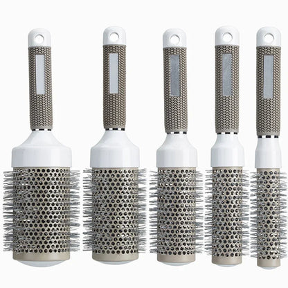 Ceramic Ion Round Hair Brush – Thermal Blow Dry Styling Brush for Salon Curls