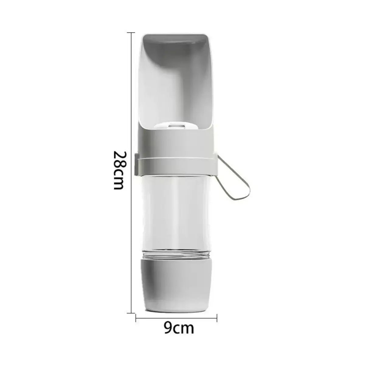 Portable Dog & Cat Water Bottle with Food Storage – Travel Pet Feeder Bowl