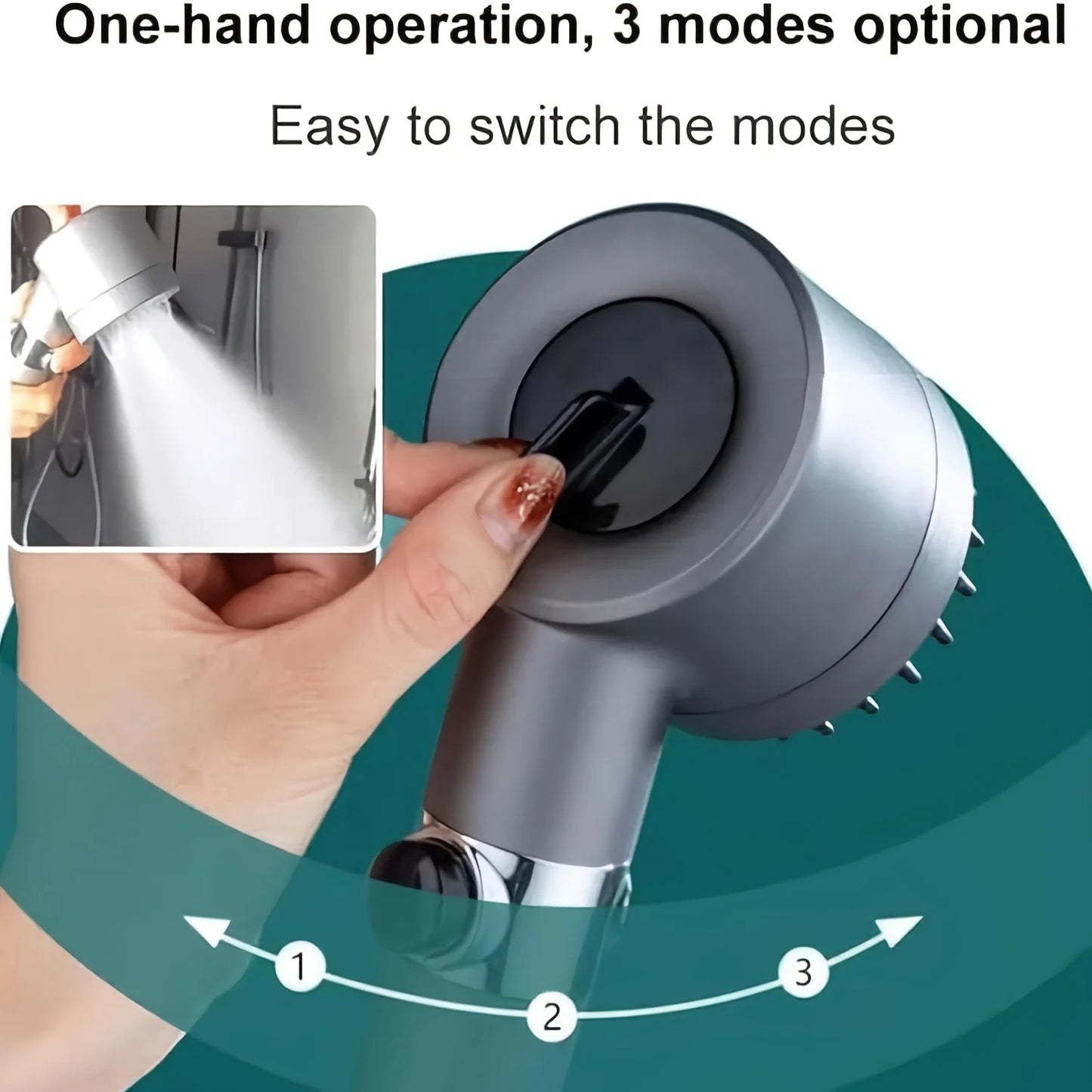 Filtered Shower Head with Handheld Spray – Ion Water Filter for Hard Water & Hair Loss