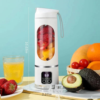 Portable USB Blender Juicer Cup – 10-Blade 450ml Rechargeable Smoothie Maker