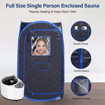 Portable Full Body Steam Sauna Tent – 1000W Home Spa with 3L Steam Generator