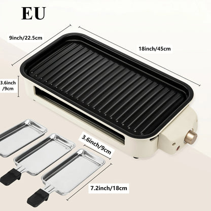 Smokeless Indoor Electric Grill – Removable Non-Stick Plate Table Grill