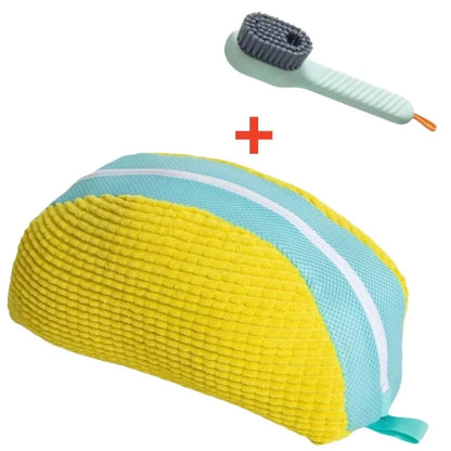 Shoe Washing Machine Bag & Brush Set – Laundry Shoe Protector Bags