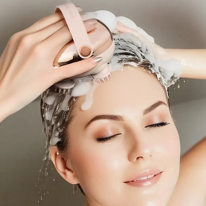 Wireless Electric Scalp Massager with Red Light & Heat – Hair Growth Head Massager