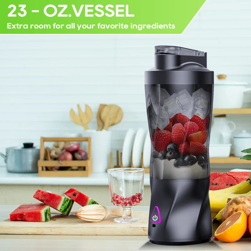 Electric Portable Blender 700ml – USB Rechargeable Smoothie & Juice Maker Cup