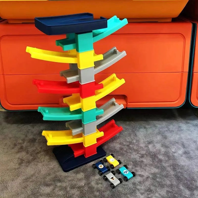 Kids Race Track Car Ramp Toy Set – Educational Racing Rail Puzzle for Kids
