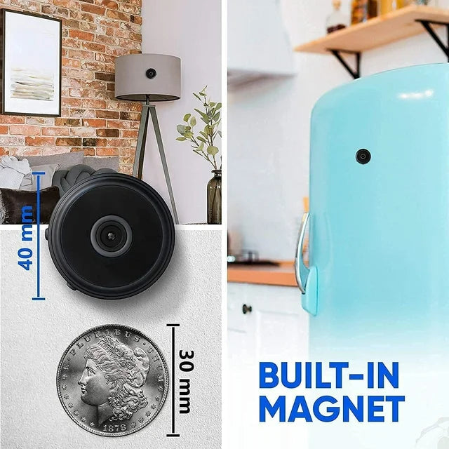Mini Wireless Magnetic Security Camera – Live Audio & Video Feed