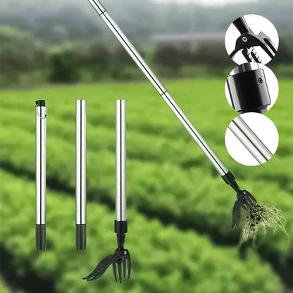 Stainless Steel Long Handle Weed Puller – Adjustable Detachable Garden Weeder
