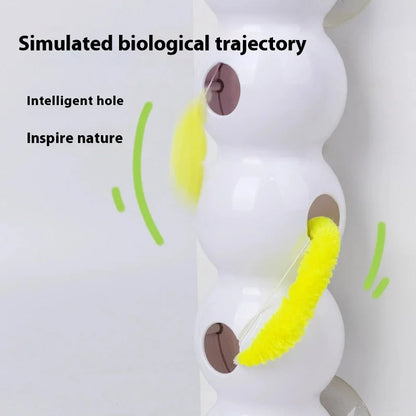 Automatic pop-up worm pole cat toy