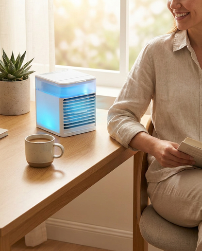 Mini Portable Air Conditioner for Desktop lifestyle photo
