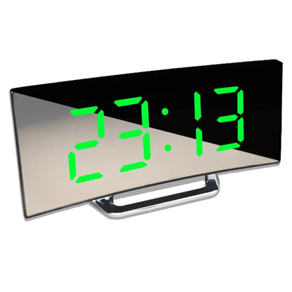 Modern Curved LED Digital Clock – Sleek Desk & Wall Clock with LED Display