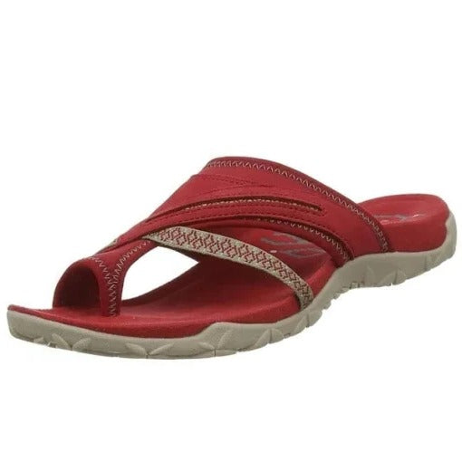 Women's Arch Support Cross Strap Sandals – Comfortable Summer Flip Flops