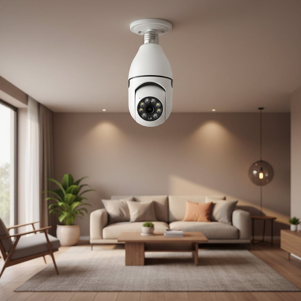 Security Light Bulb Camera – 360° WiFi Surveillance Bulb Camera